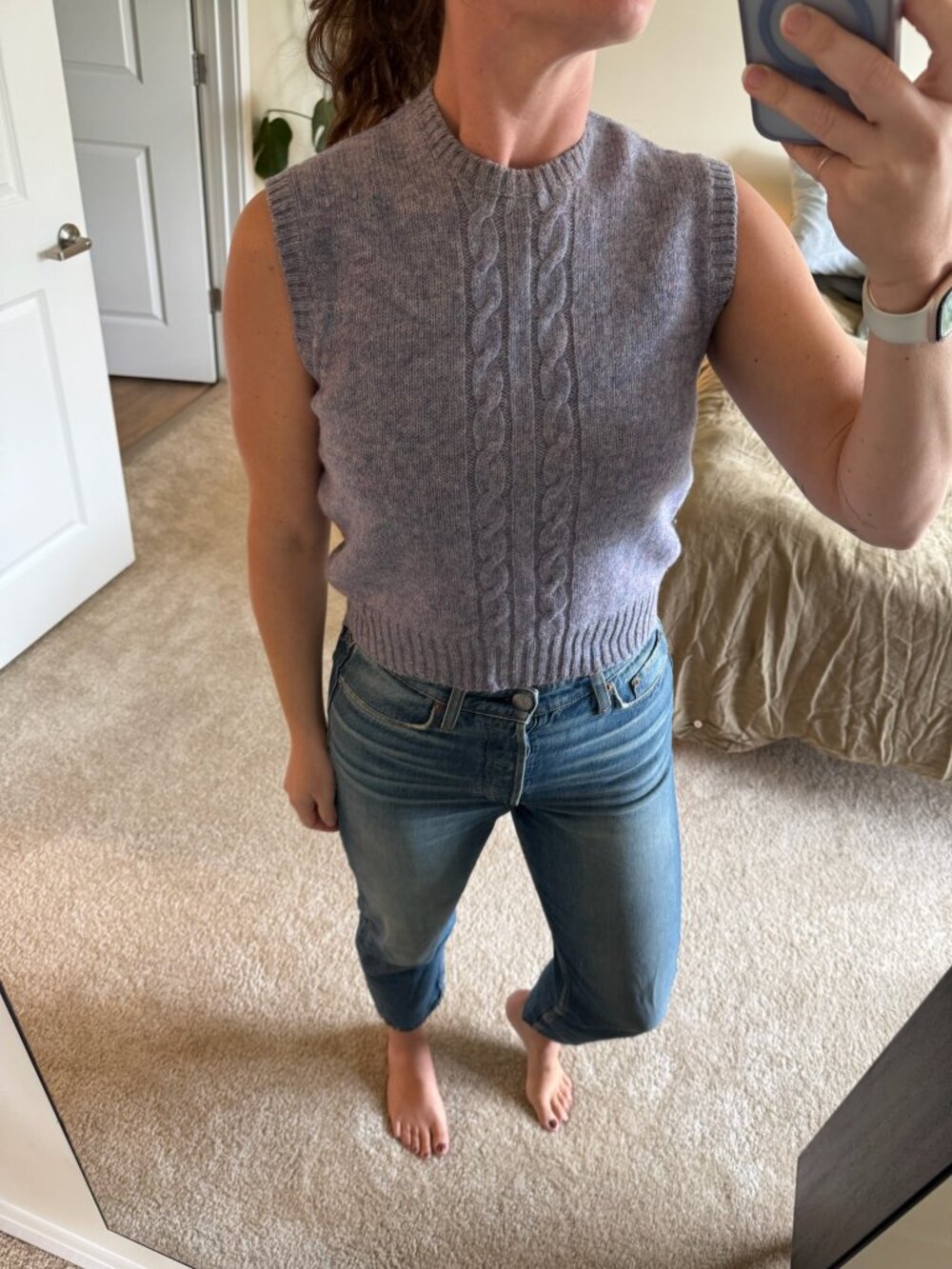 Vintage Country Players Purple Wool Knit Sweater Vest Small